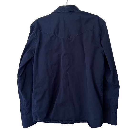 BLUE Ranchwear Men's Heavy Twill Long Sleeve‎ Snap Western Rodeo Shirt M - Picture 3 of 12